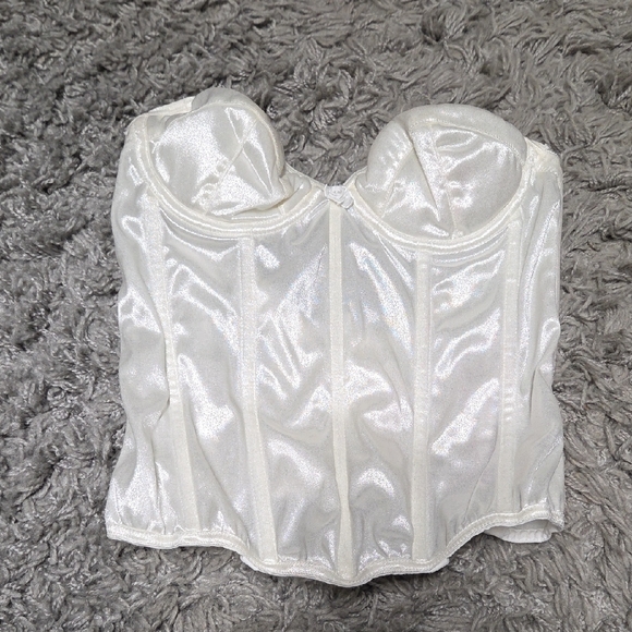 Fredricks Other - Vintage Fredricks Corset Elegant White Satin Bustier Top